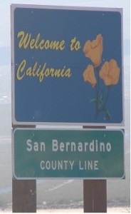 State of California Welcome sign