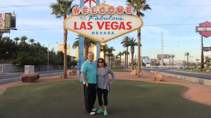 Maria and I at the famous "Welcome to Fabulous Las Vegas" sign