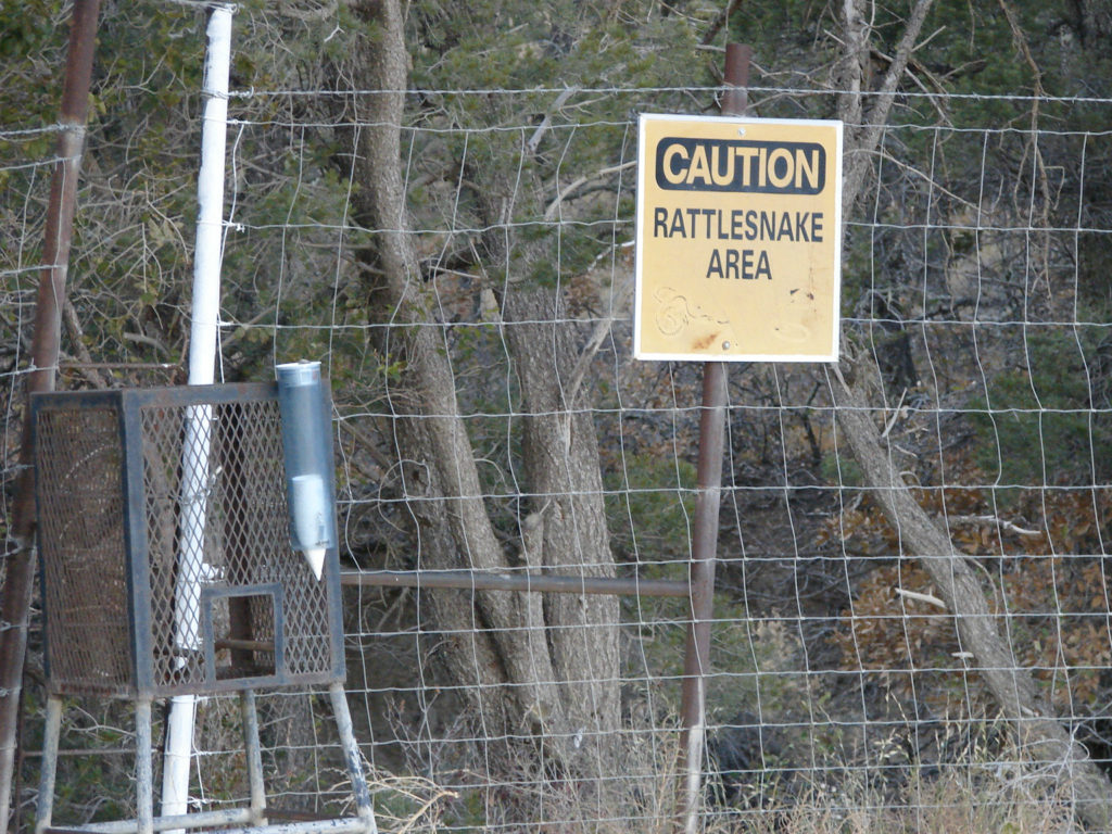 Caution. Rattlesnake Area