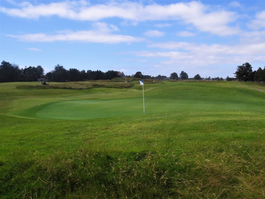 Hills and mounds on the course